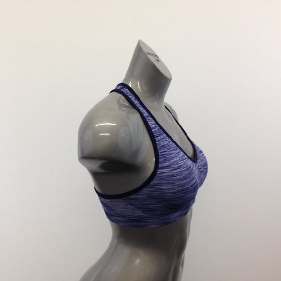 Columbia Bra Women's Small Blue Striped Sports Bra - Picture 3 of 6